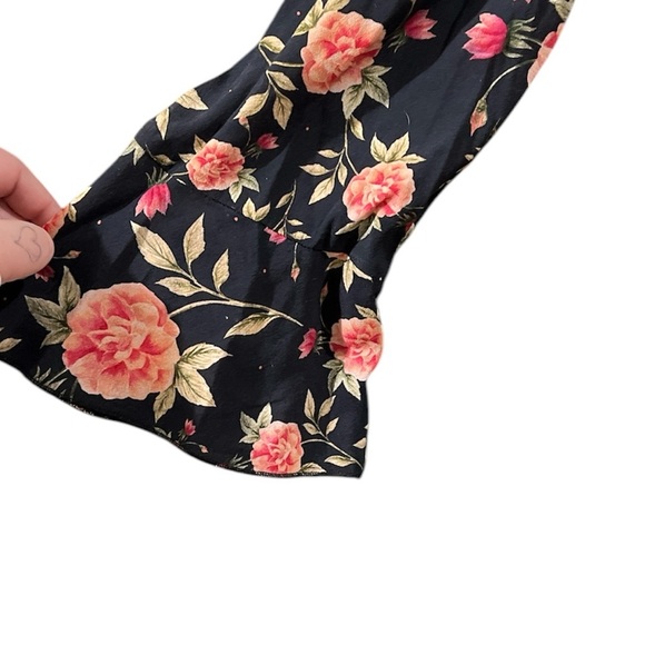 Zara Black & Pink Floral Blouse - Size Extra Large (NWOT) - Picture 5 of 5